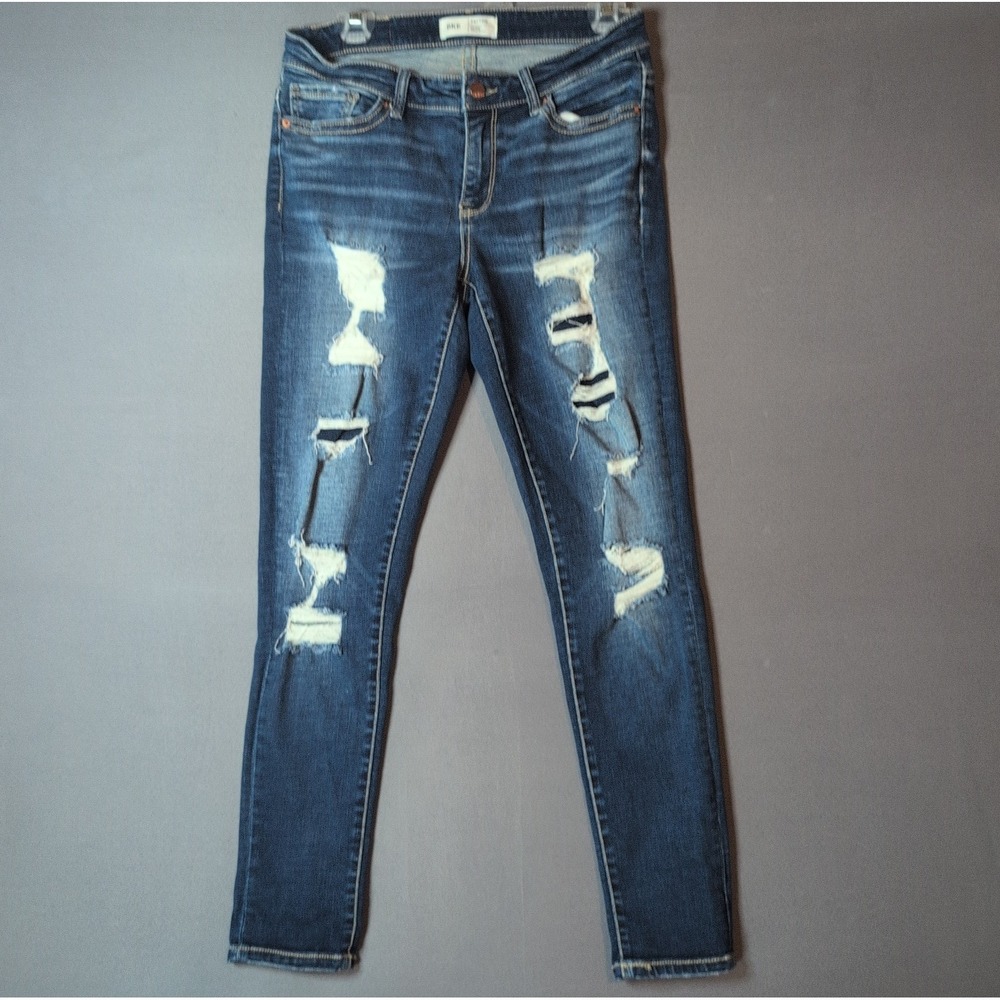 BKE Payton Universal Fit Mid Rise Skinny Denim Blue Jeans Womens Size 29x27